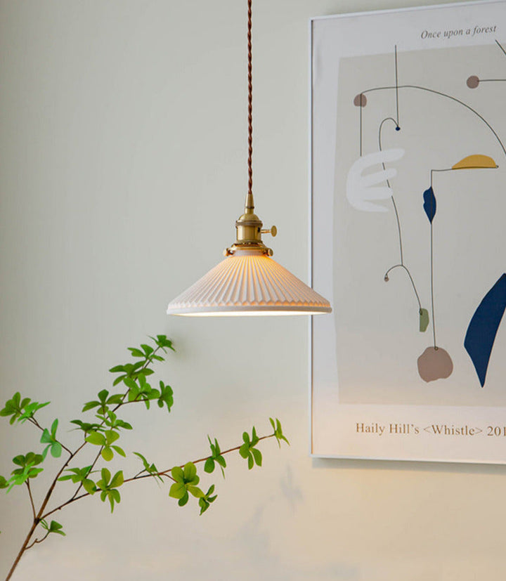 White Ceramic Pendant Lamp | Stornfield