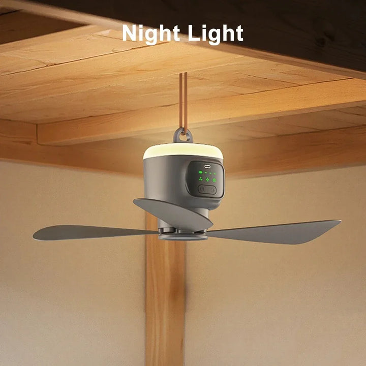 12000mAh Portable Ceiling & Camping Fan – Outdoor Tent Air Circulator and Cooling Ventilator | Stornfield