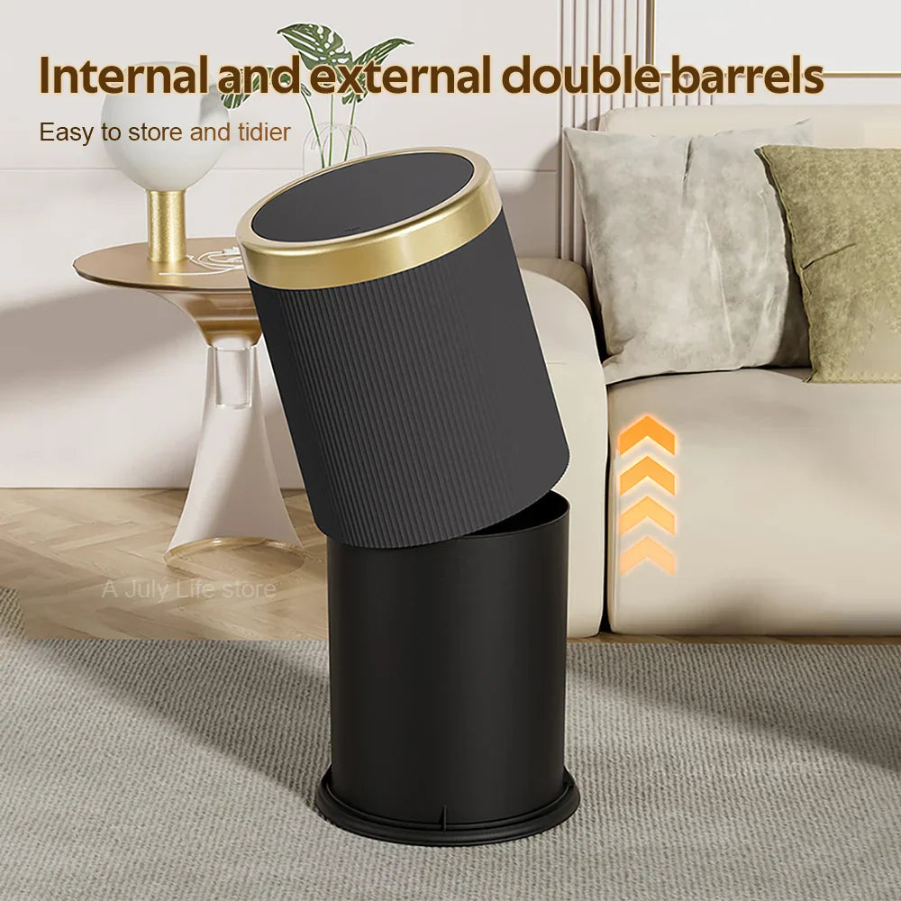 Modern rectangular waste bin | With lid & removable inner bin | For kitchen, bathroom & office Stornfield