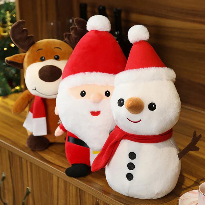 Christmas Plush Toys for Decoration – Reindeer, Santa Claus, Snowman, Perfect for Festive Decor | Stornfield
