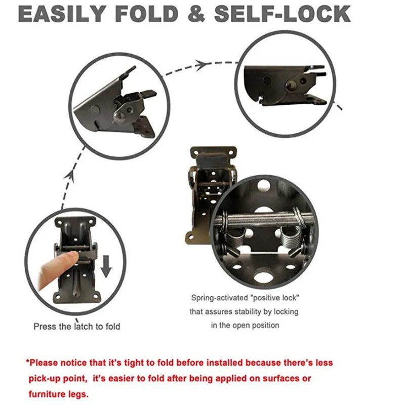 2Pcs FoldaStonrfielde Self-Locking Hinges | Stonrfield