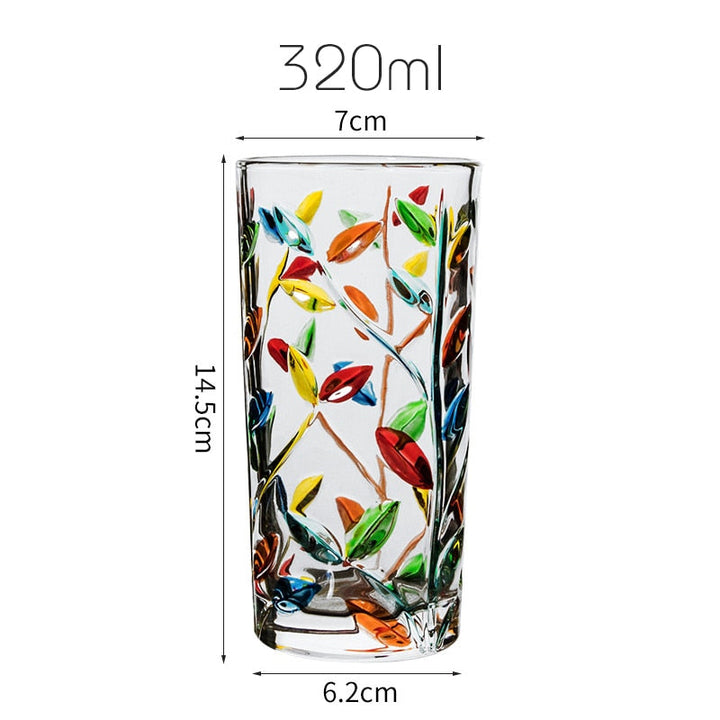 Hand-painted glass leaf cup | Stornfield
