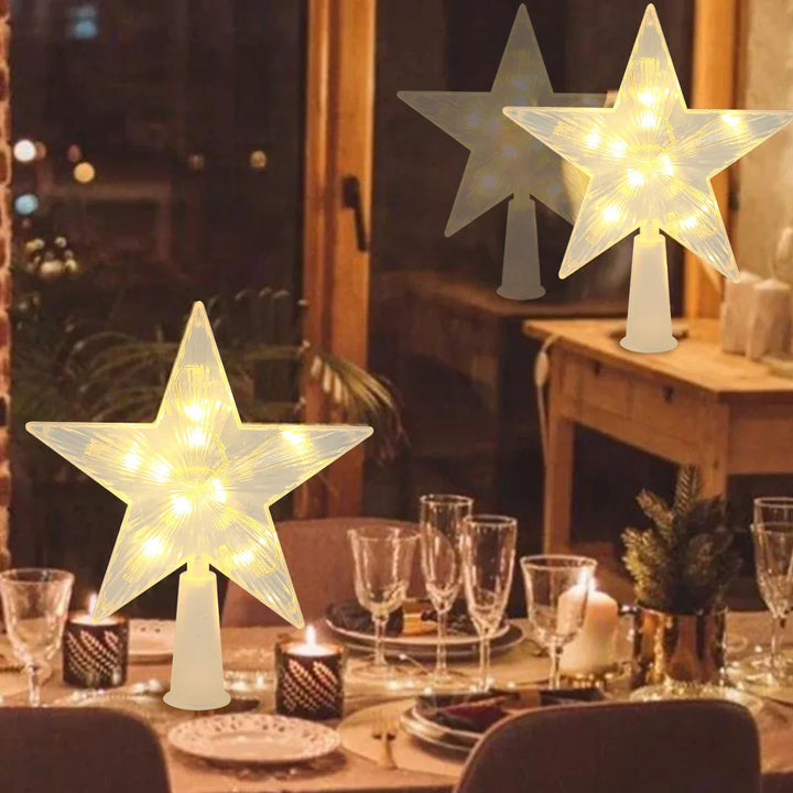 Bright Christmas Star – LED Illuminated Tree Topper for Christmas Tree, Sparkling Christmas Decoration for Festive Lighting and Elegant Decor | Stornfield