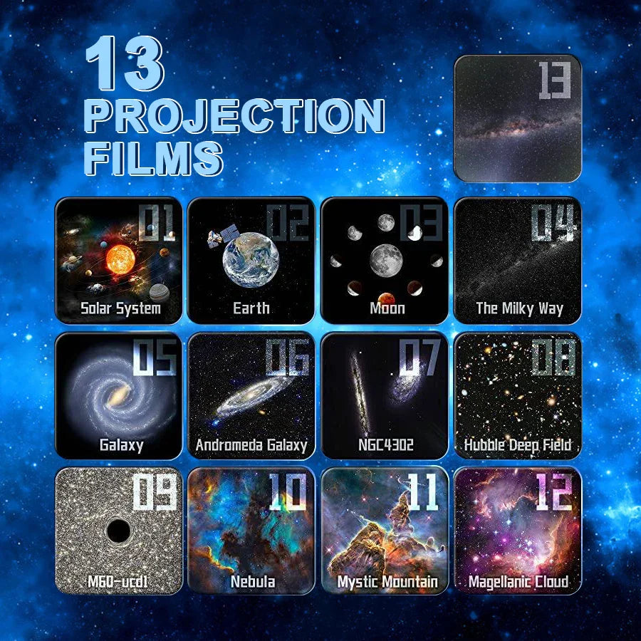 Stornfield | NEW 13-in-1 Projector Planetarium Galaxy Starry Sky Night Lamp HD Aurora Projection for Kids' Room Home Party Decor