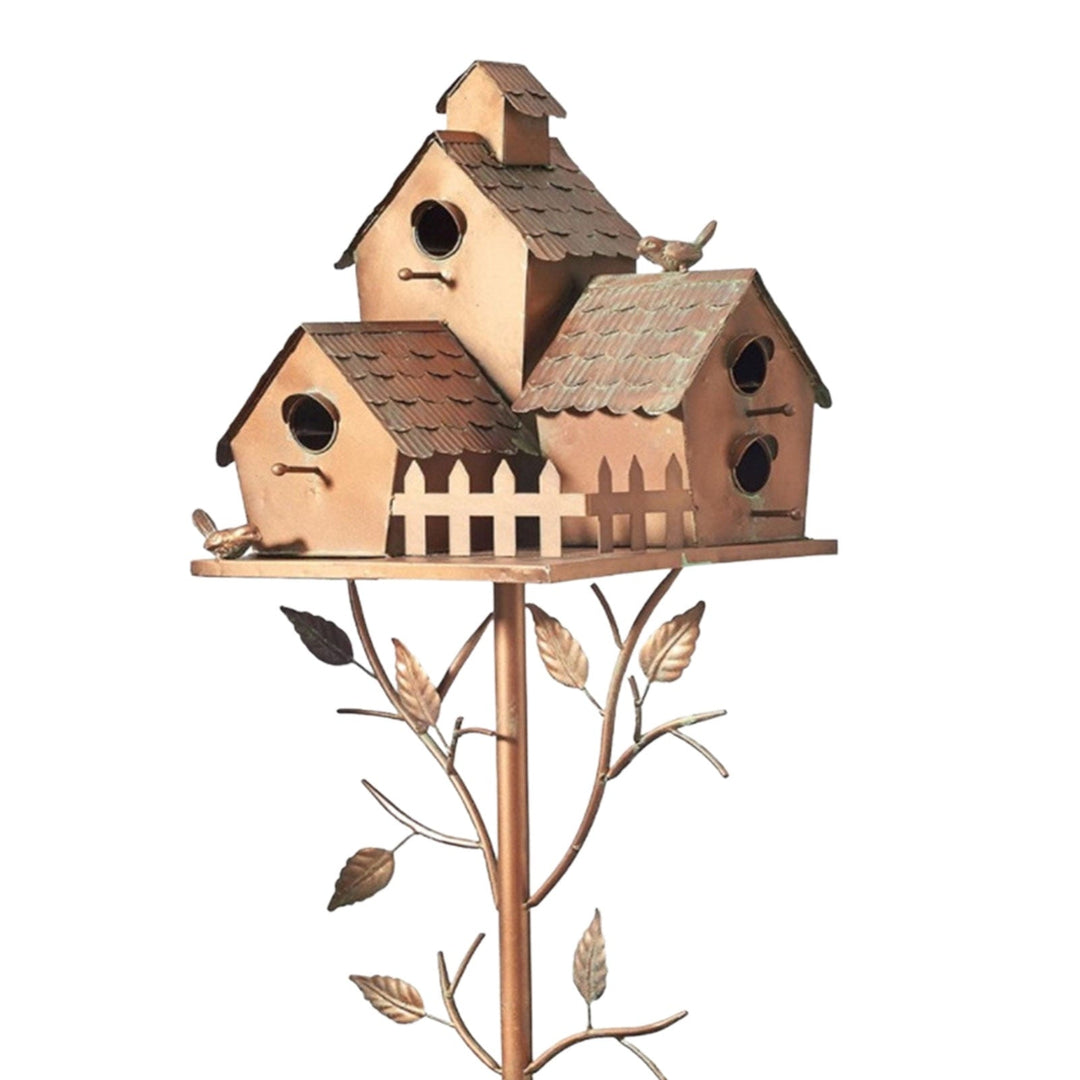 Stornfield | Metal Art Birdhouse on Garden Stake - FeatherNest