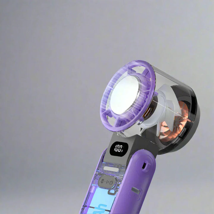 CoolityGo Handheld Fan with Ice-Cool Technology | 100 Speed Levels | 3600mAh Battery | Foldable & Ultralight | Stornfield