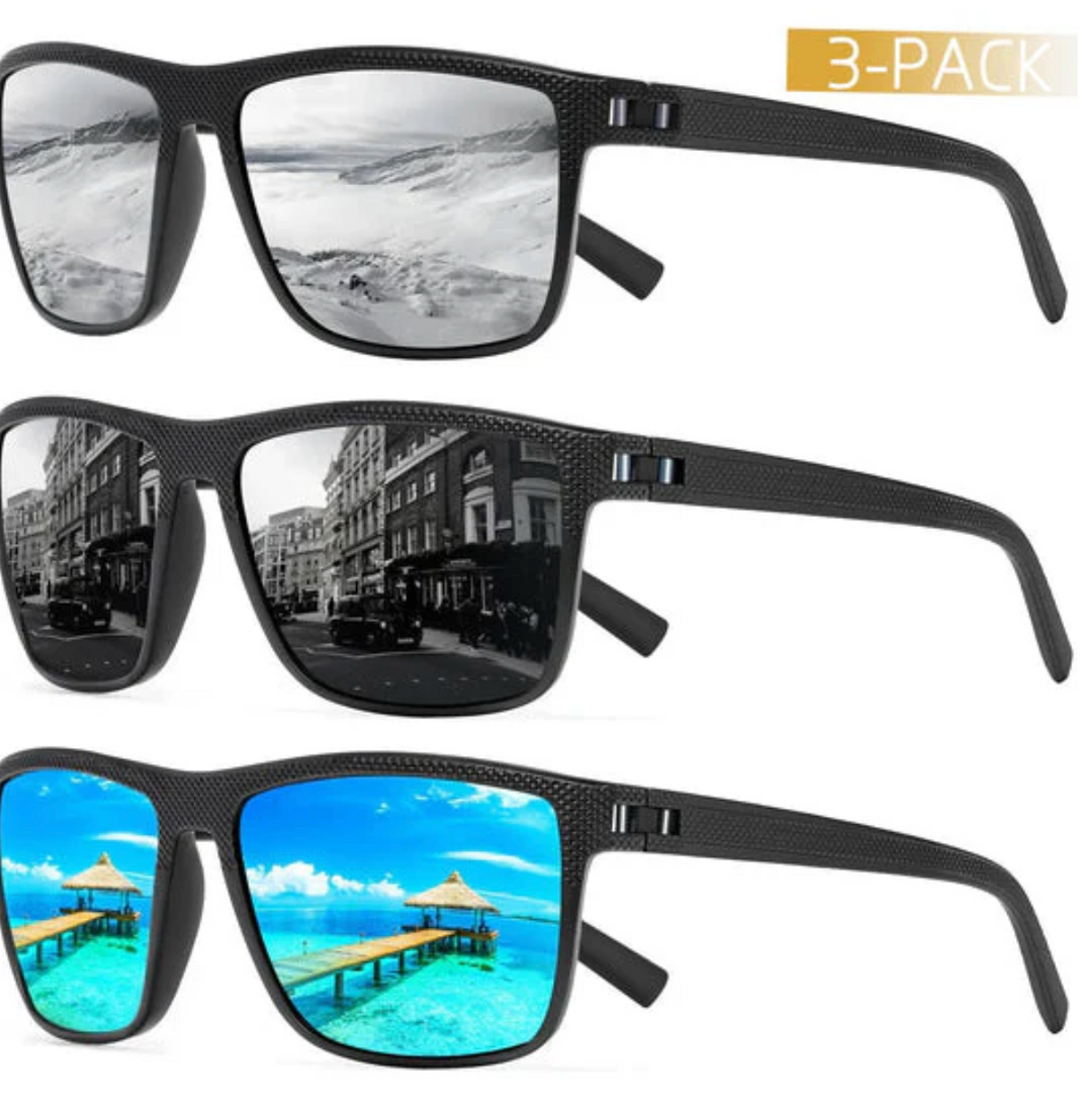 Polarized sunglasses 3-piece set UV400 | Stornfield