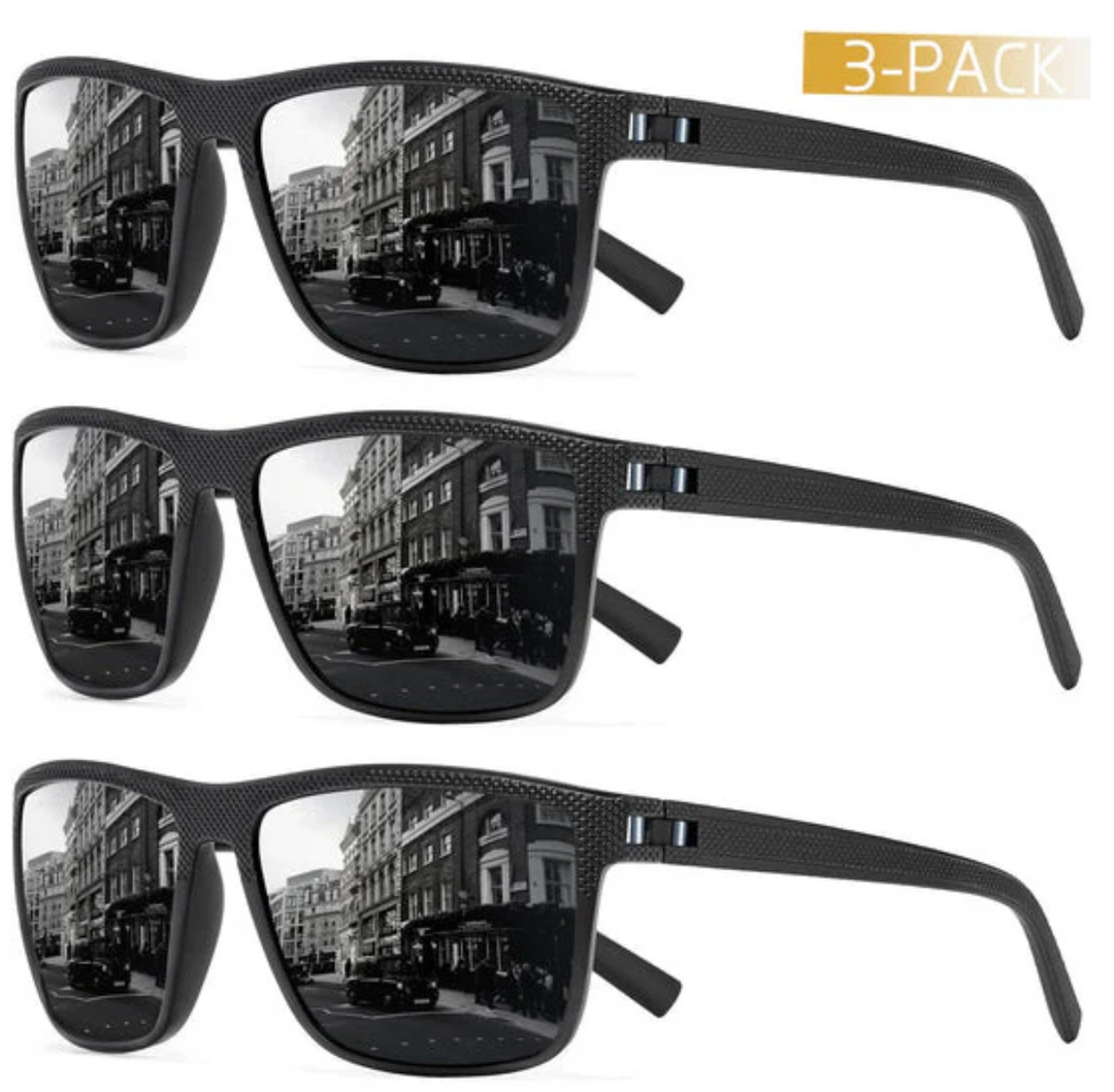 ZichtZeker 3-piece Set Polaroid Sunglasses – UV400 Protection & Comfort | Stornfield