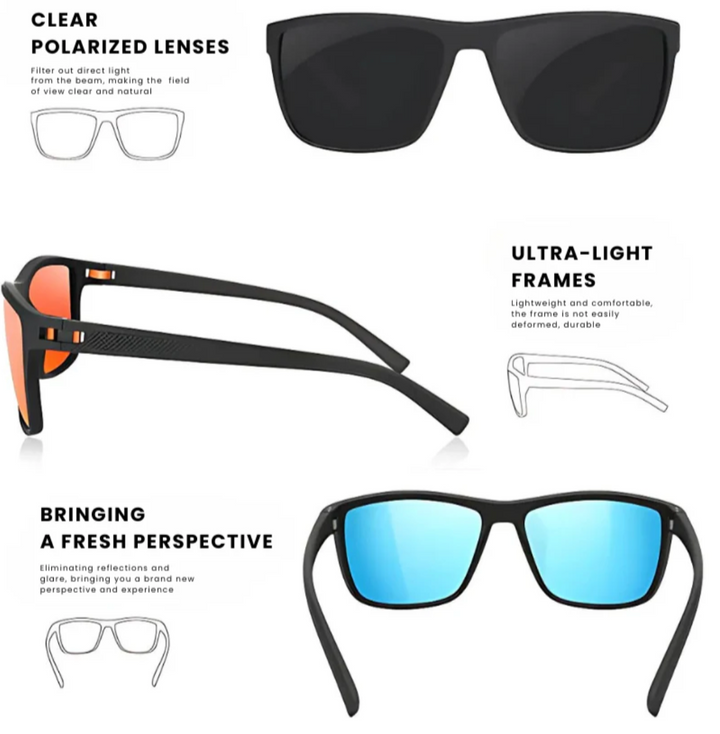 ZichtZeker 3-piece Set Polaroid Sunglasses – UV400 Protection & Comfort | Stornfield