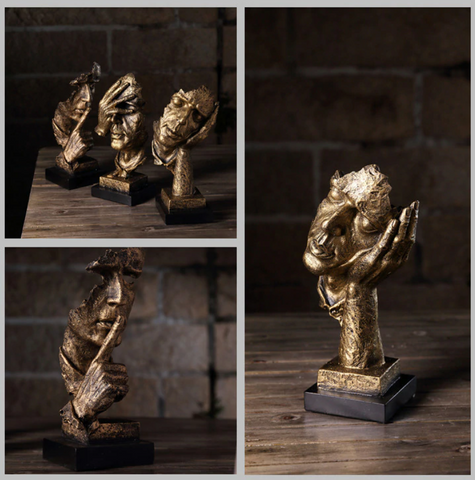 Abstract Gold Sculpture "NordicLine" – Modern Scandinavian Decoration | Stornfield