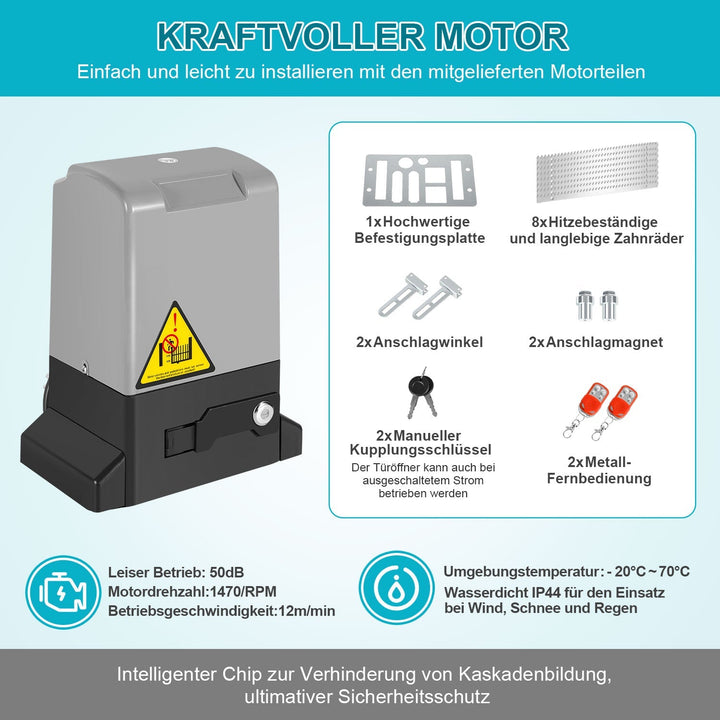 Sliding Gate Drive Garage Door Drive with App Control 370W/550W | Stornfield