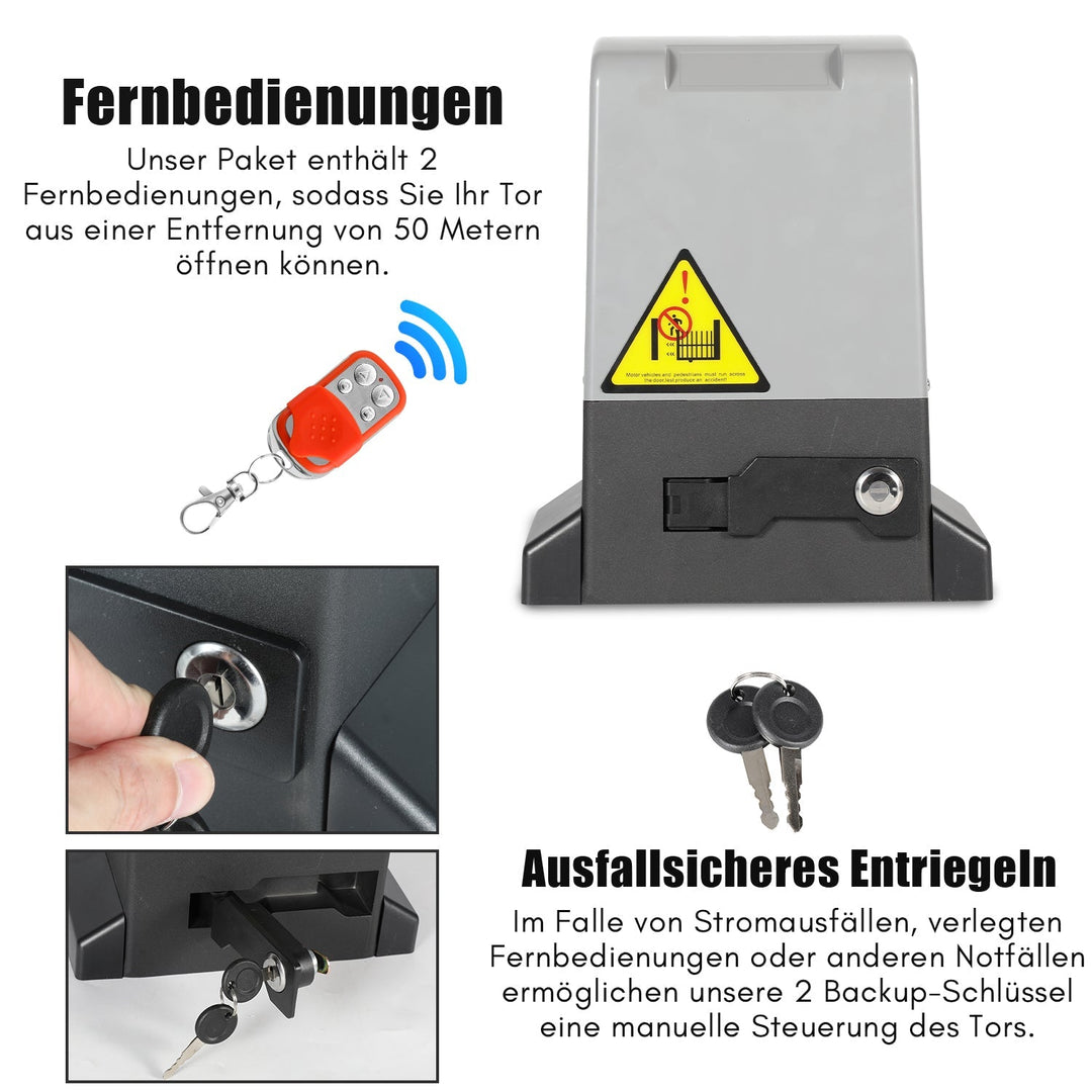 Sliding gate drive garage door opener 370W/550W/750W | Stornfield