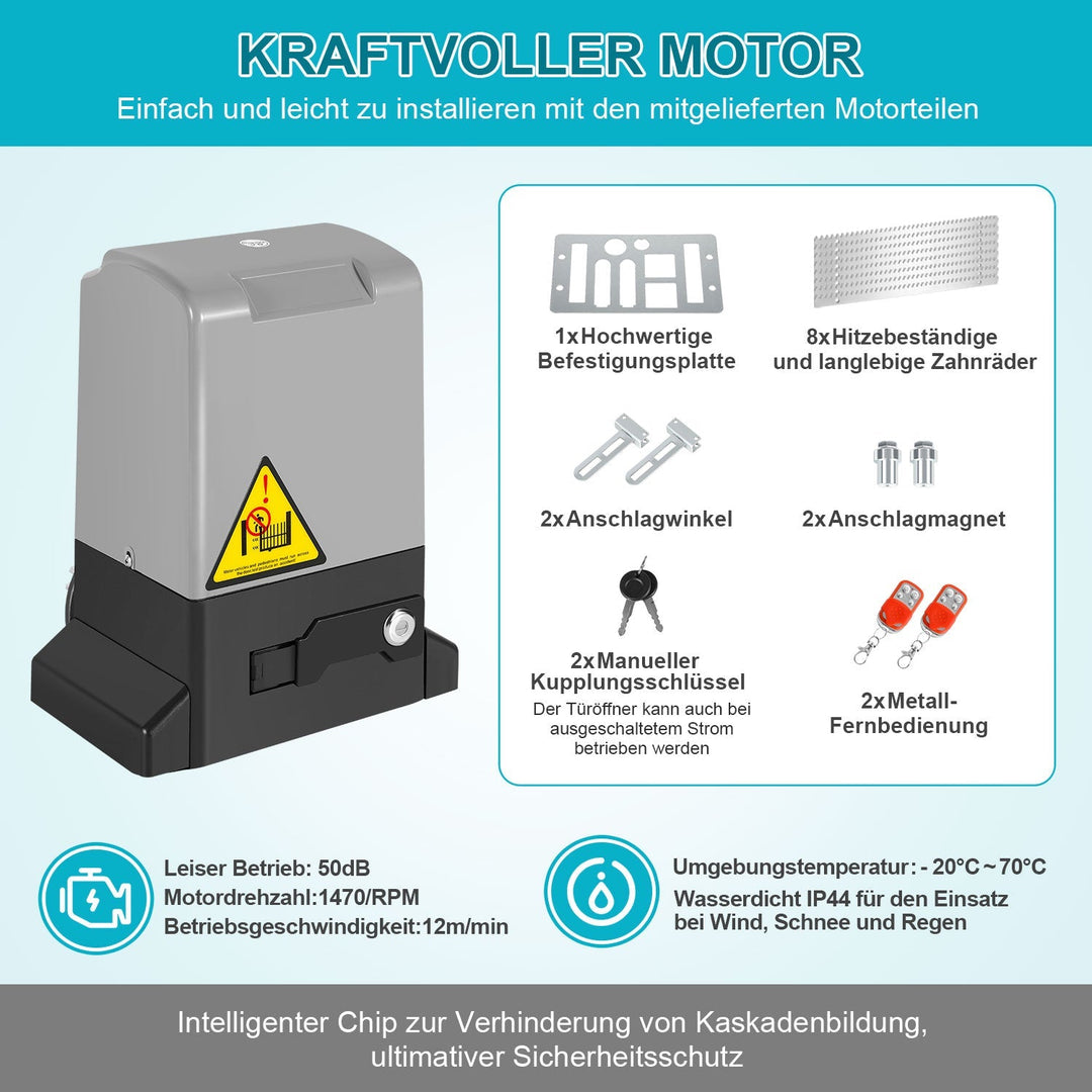 Sliding gate drive garage door opener 370W/550W/750W | Stornfield