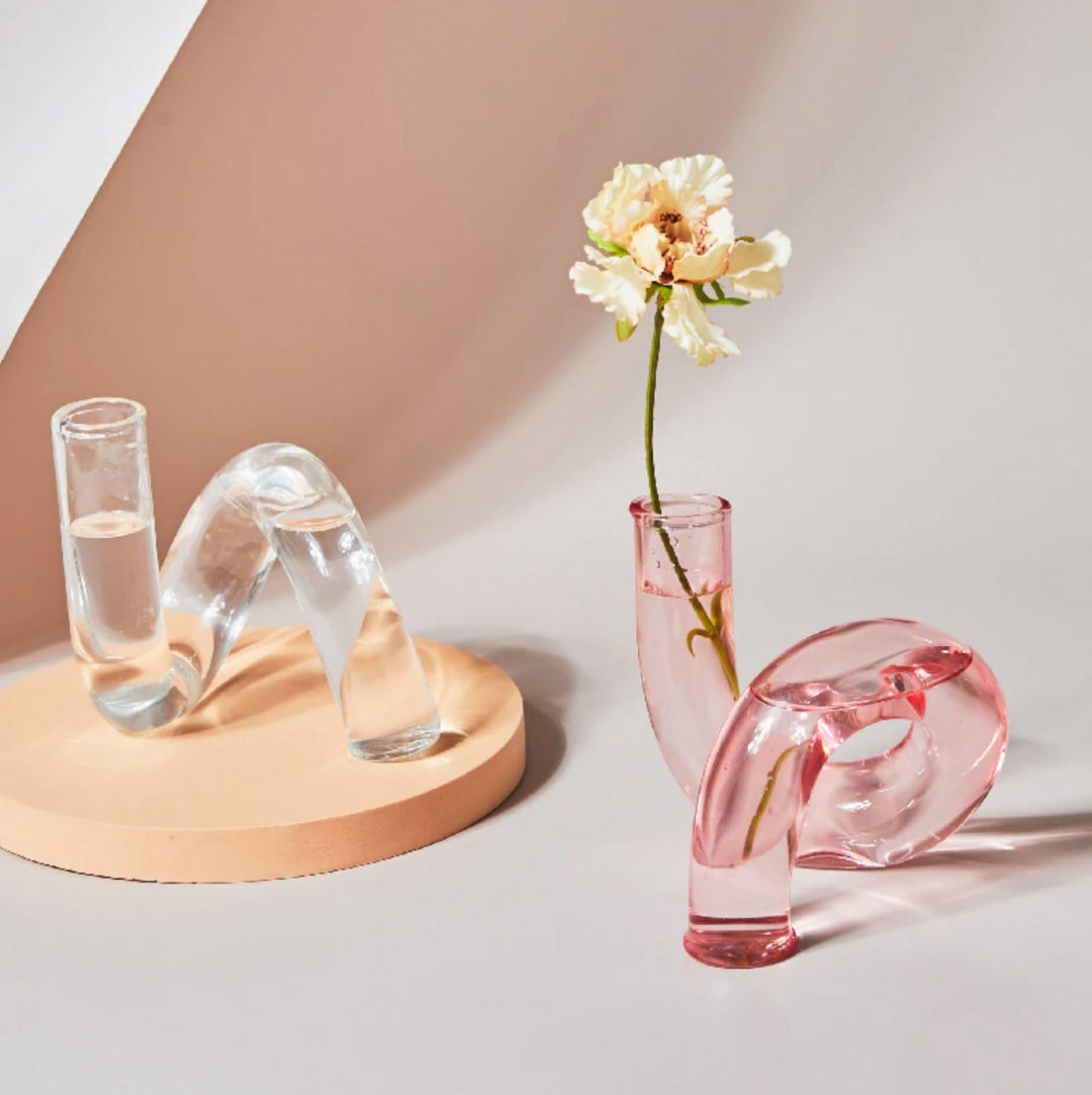 Modern Glass Trinket Dish - Baby Pink | Stornfield