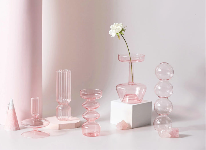Modern Glass Trinket Dish - Baby Pink | Stornfield