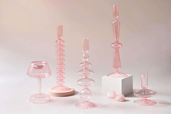 Modern Glass Trinket Dish - Baby Pink | Stornfield