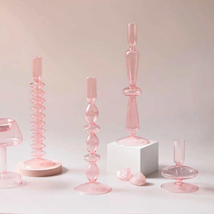 Modern Glass Trinket Dish - Baby Pink | Stornfield