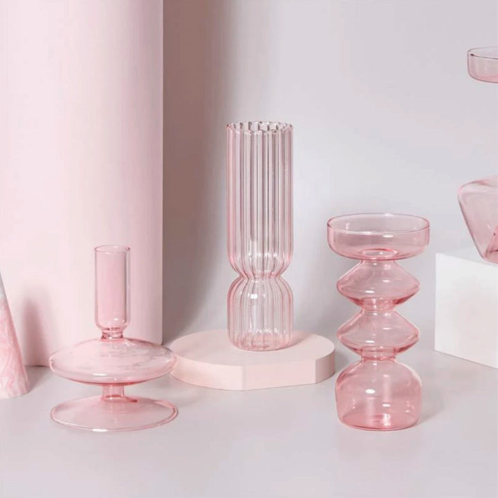 Modern Glass Trinket Dish - Baby Pink | Stornfield