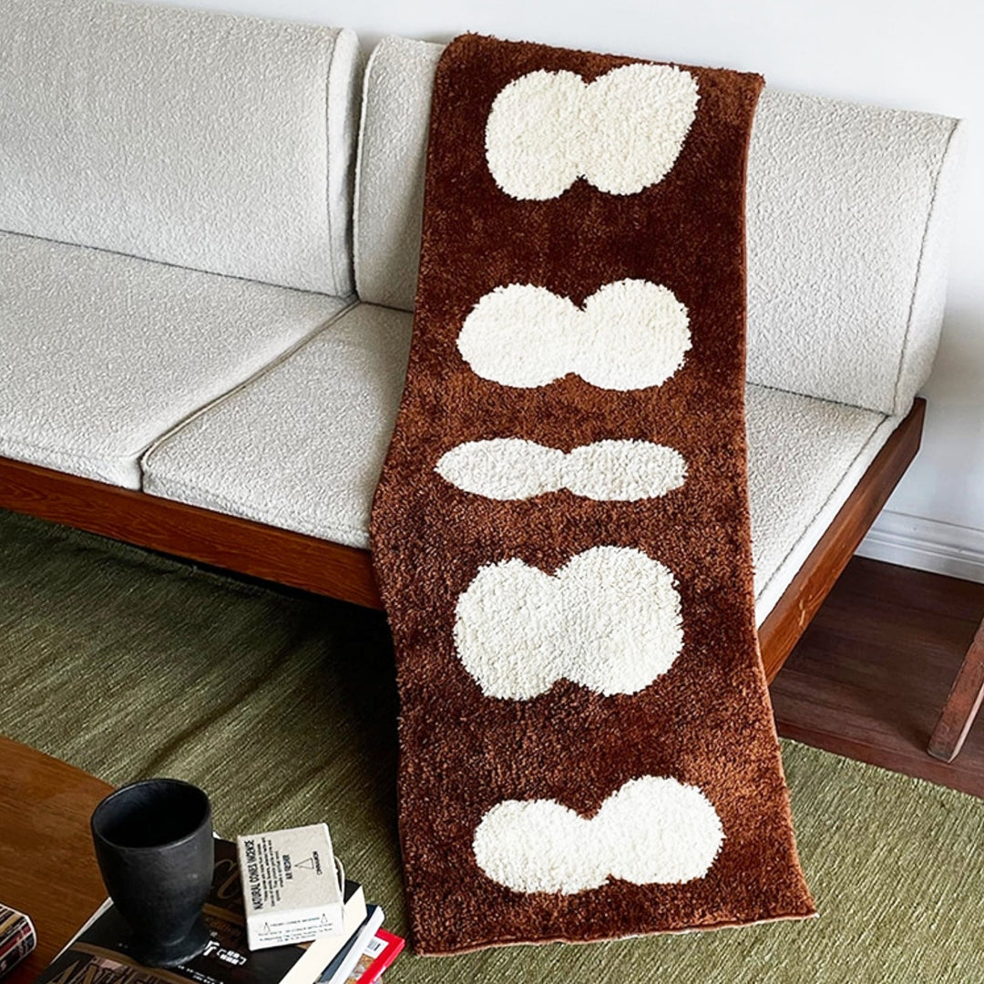 Abstract Black and White Narrow Rug | Stornfield