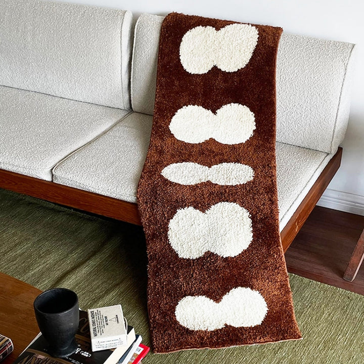 Abstract Black and White Narrow Rug | Stornfield