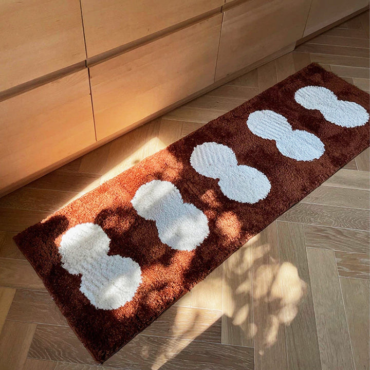 Abstract Black and White Narrow Rug | Stornfield