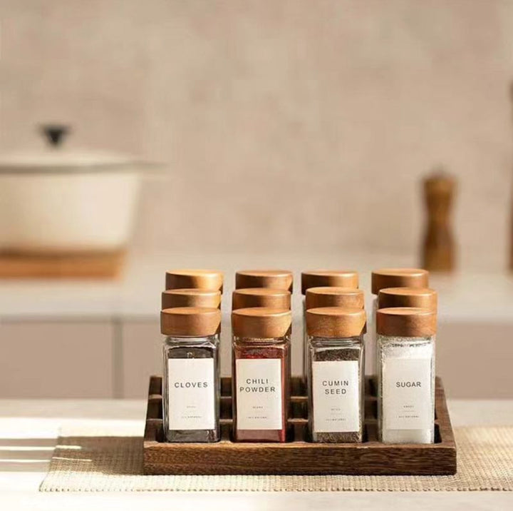 Stornfield | 12-Piece Spice Jar Storage Set