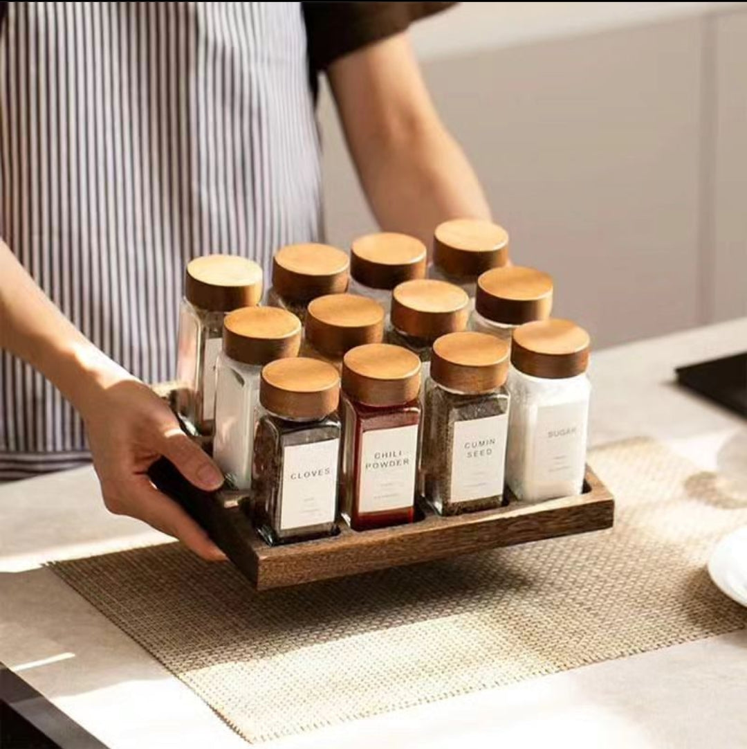 Stornfield | 12-Piece Spice Jar Storage Set
