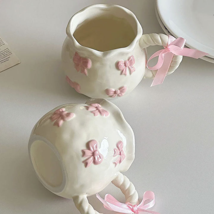 Band-embellished ceramic mug – Handmade elegance for coffee and tea lovers | Stornfield