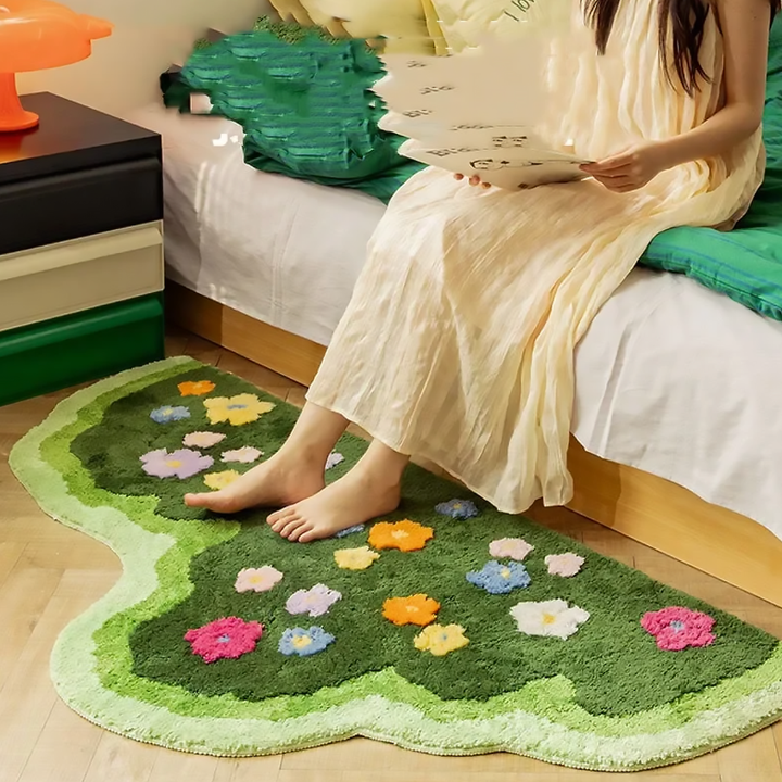 Moss and Floral Garden Rug | Stornfield