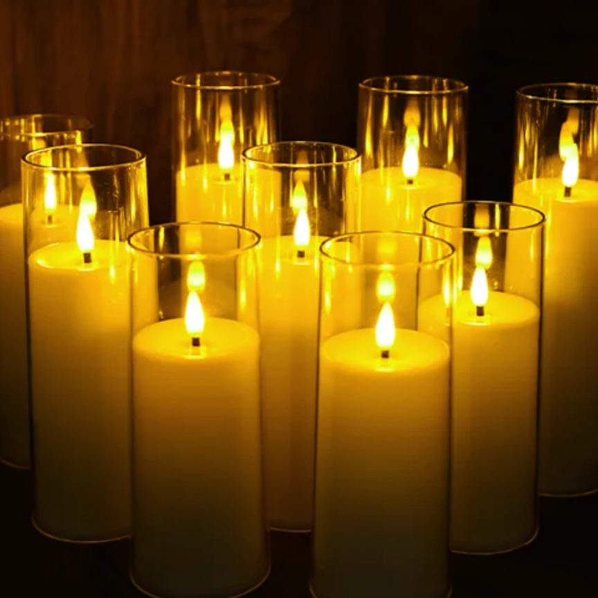 Flameless Acrylic Candle 9-Piece Set Stornfield