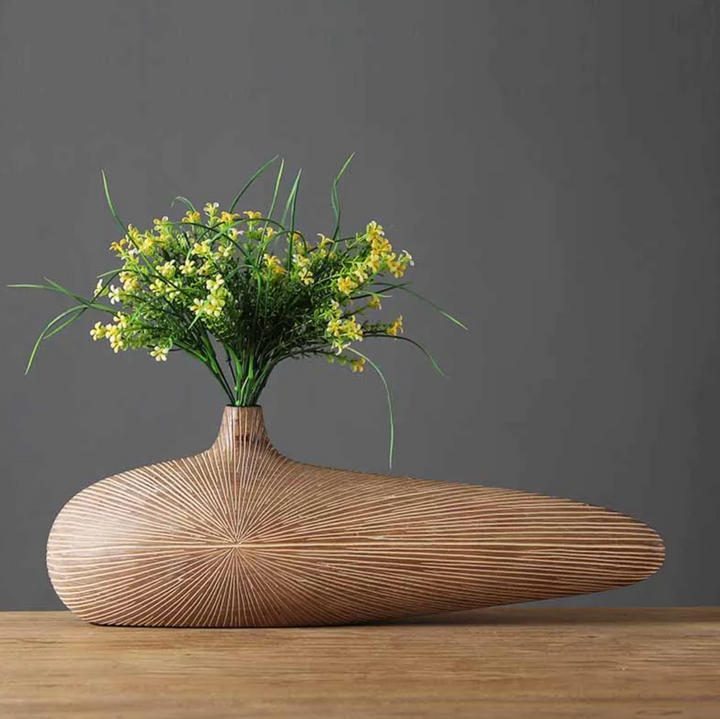 Stornfield | ClayAura Sahara Sculptured Vase | Handmade | Modern Decor for Home | Elegant Design