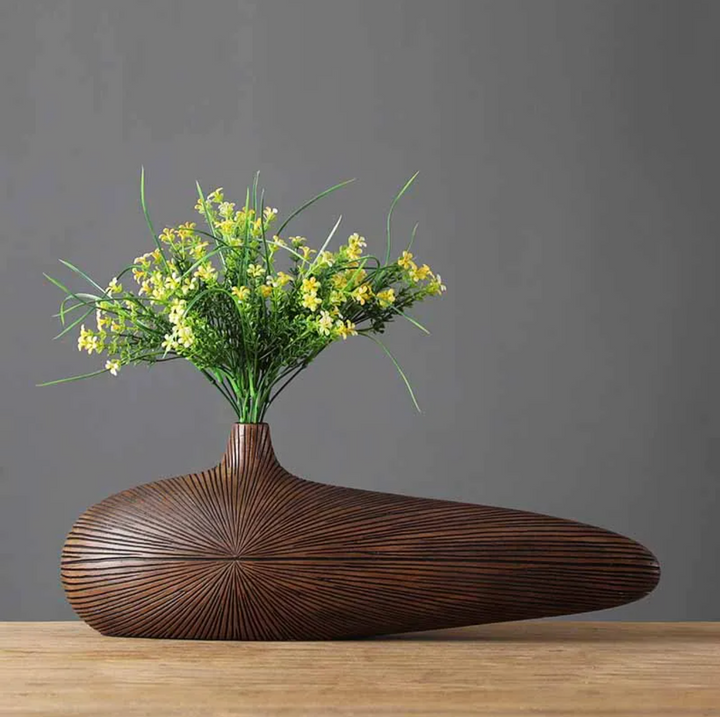 Stornfield | ClayAura Sahara Sculptured Vase | Handmade | Modern Decor for Home | Elegant Design