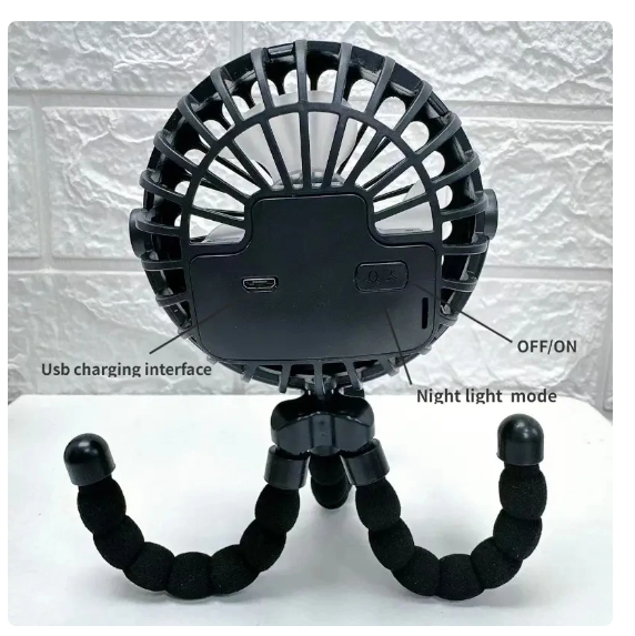 Stroller fan without rotor blades – Portable, Rechargeable & Safe for Babies | LittleChill CoolBreeze | Stornfield