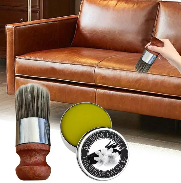 LeatherRevive | Leather furniture cream with brush wood | Stornfield