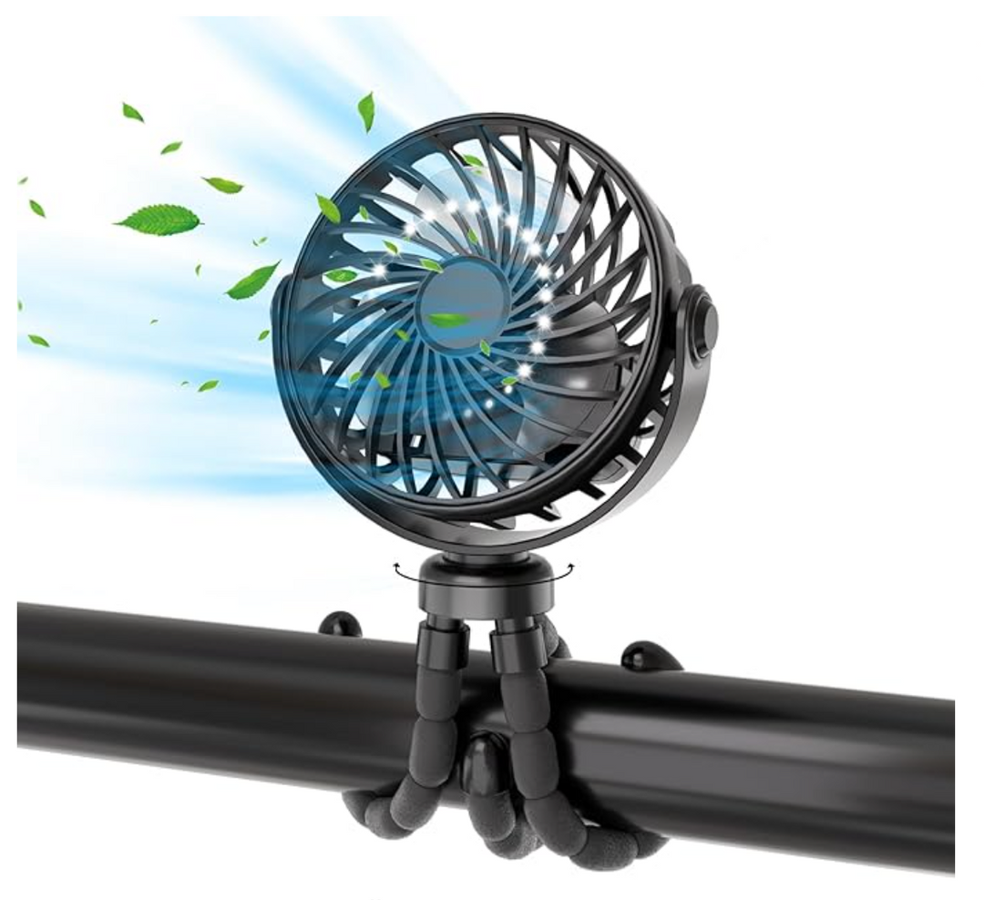 Stroller fan without rotor blades – Portable, Rechargeable & Safe for Babies | LittleChill CoolBreeze | Stornfield