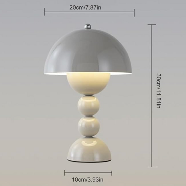 Stornfield | Dimmable Mushroom LED Table Lamp | USB Rechargeable