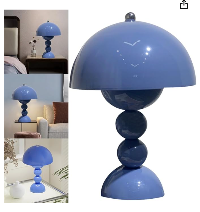Stornfield | Dimmable Mushroom LED Table Lamp | USB Rechargeable