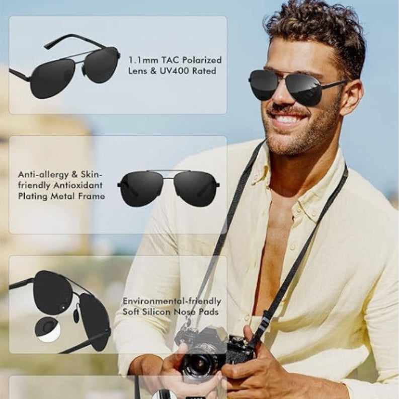 Pilot glasses with polarized lenses | Stornfield