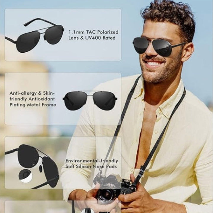 Pilot glasses with polarized lenses | Stornfield