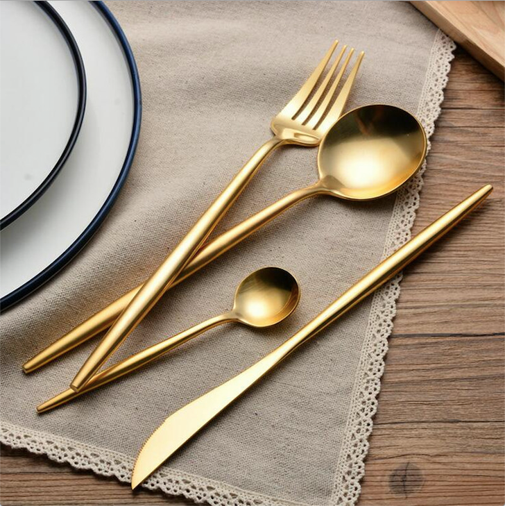 Arya Gold Cutlery Set – Elegant Simplicity in Gold | Stornfield