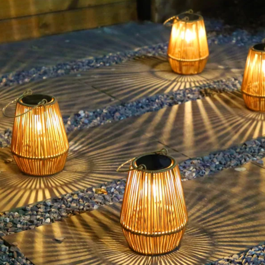 Stornfield Solar Rattan Lantern