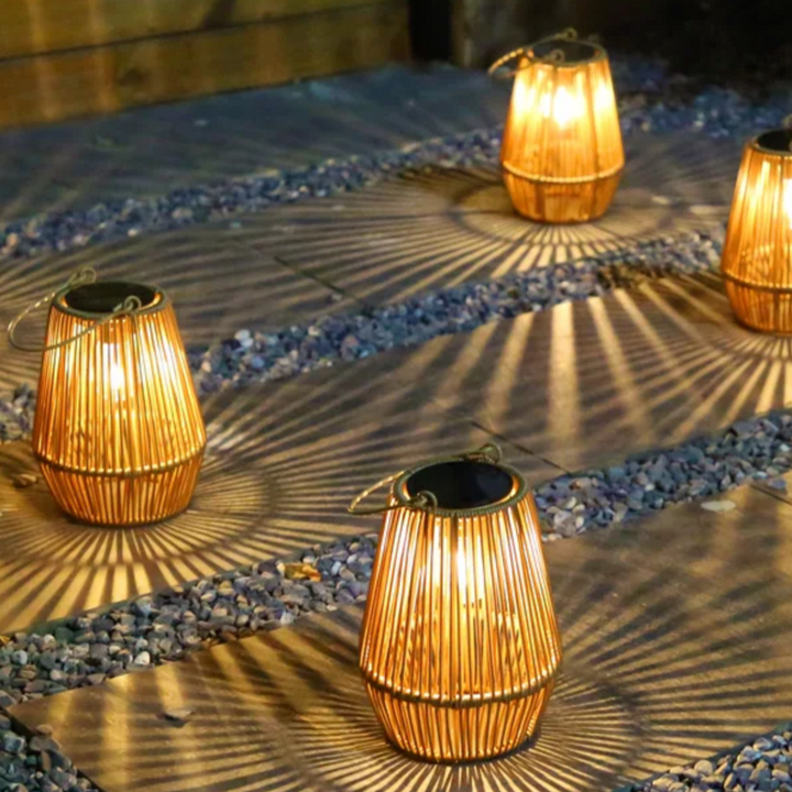 Stornfield Solar Rattan Lantern