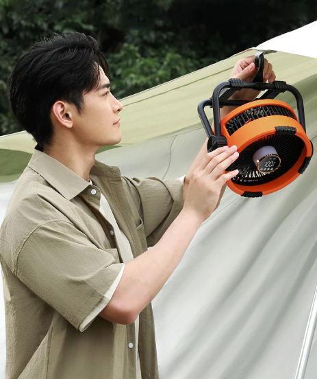 Riley 3-in-1 Camping Fan with LED and Powerbank – 20,000mAh Outdoor Fan with Hook & Remote Control | Stornfield