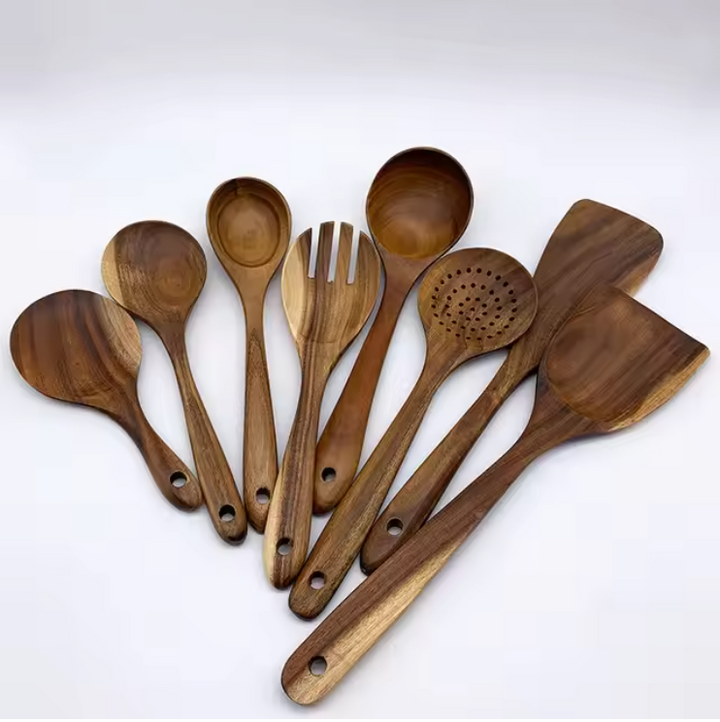 EcoWood – Luxurious wooden cookware set with Stornfield storage bucket