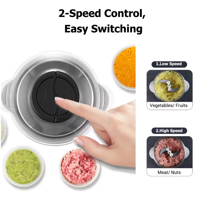 Electric Chopper 2L Stainless Steel | Stornfield