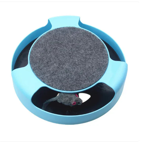 Stornfield Interactive Cat Toy with Rotating Mouse & Scratching Area