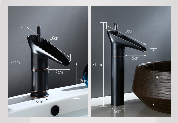 Luxurious Brass Waterfall Sink Faucet for Opulent Bathroom Sinks | Stornfield