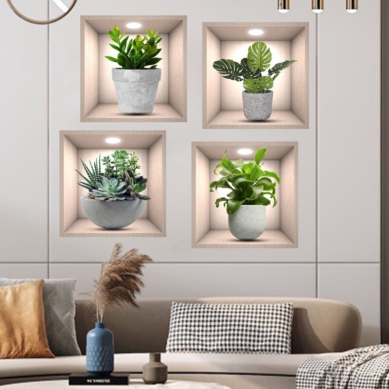 Wall Decorative Potted Plant Stickers | Stornfield
