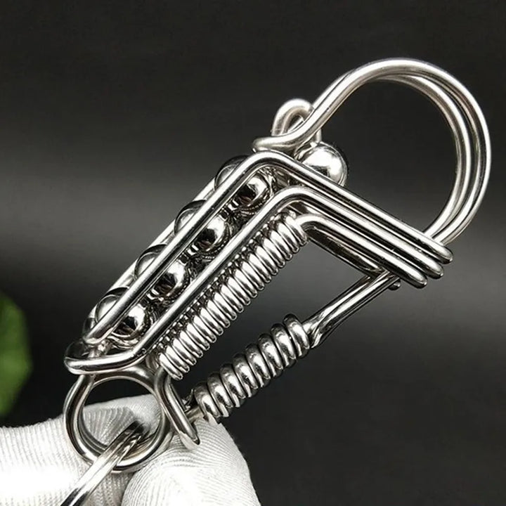 Iron Weave Stainless Matte-Finish Keychain | Stornfield