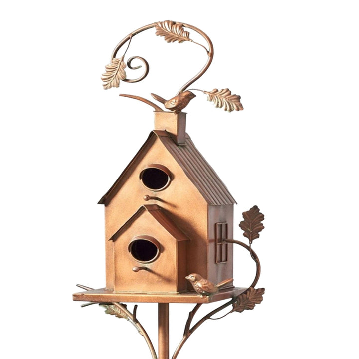Stornfield | Metal Art Birdhouse on Garden Stake - FeatherNest